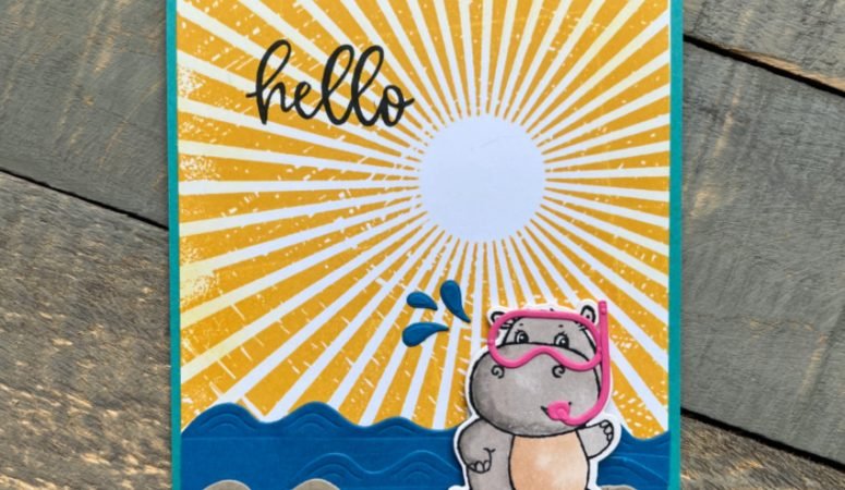 Hippest Hippo Hello Card